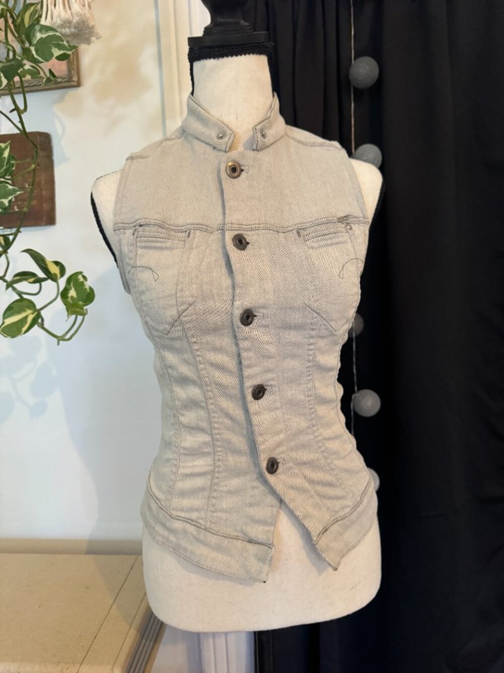 G-Star RAW Women's Denim Vest | Light Grey | XS